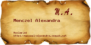 Menczel Alexandra névjegykártya